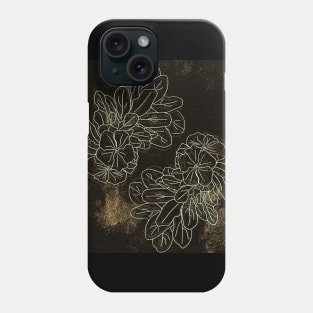 Golden sparkly flower Phone Case