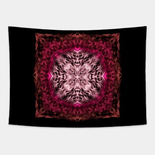 Pink and black mandala Tapestry