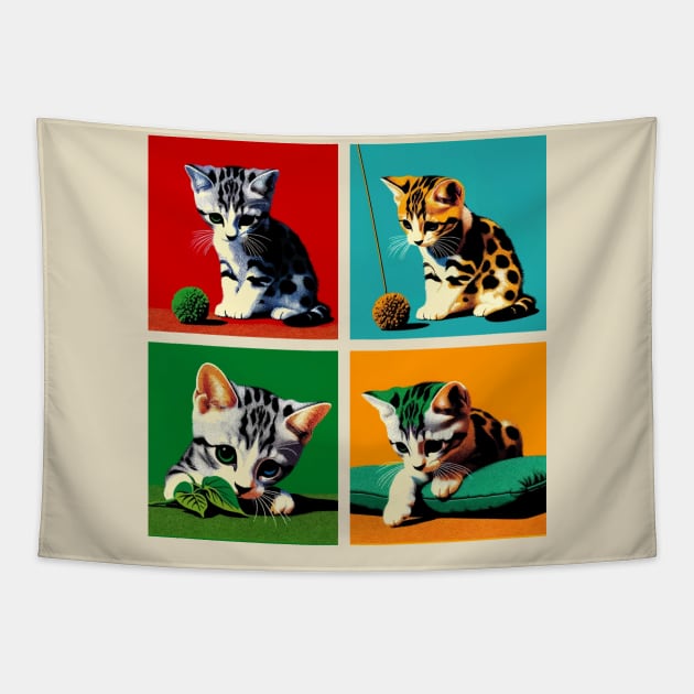 Pixie-bob Pop Art - Cute Kitties Tapestry by PawPopArt