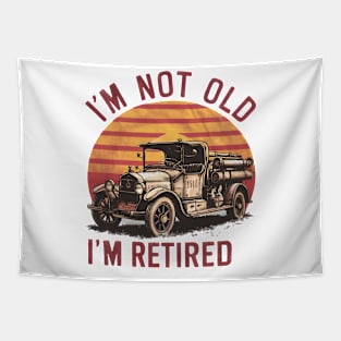 Vintage Wisdom on Wheels Tapestry