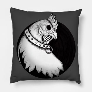 Cool Chicken Ink Illustration Pillow