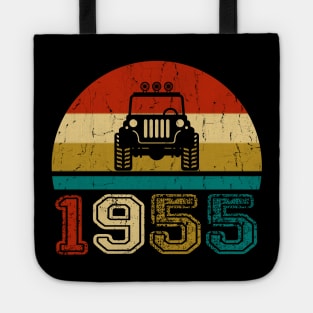 Vintage Jeep 1955 Birthday Jeep Gift Tote