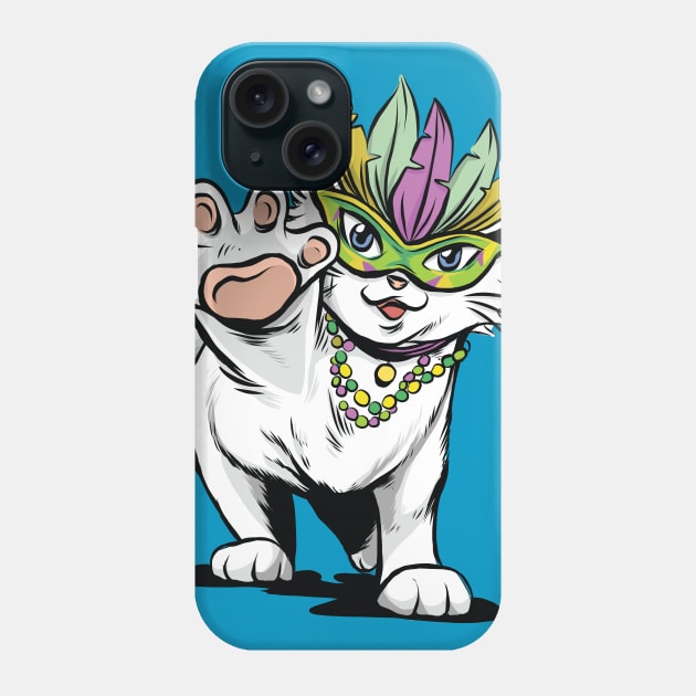 Mardi Gras Cats Phone Case by madeinchorley