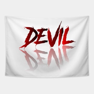 Devil 3D Look Dark Red Glassy Effect Tapestry