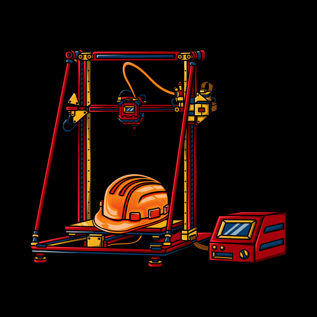 3D Printer #6 Made By Engineer by Merch By Engineer