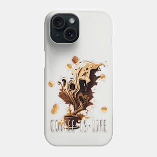 Surrealism AI Art Style Coffee Is Life Phone Case