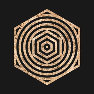 Gold Geometric Glyph Mandala Sigil Rune Sign Seal  -  443 T-Shirt