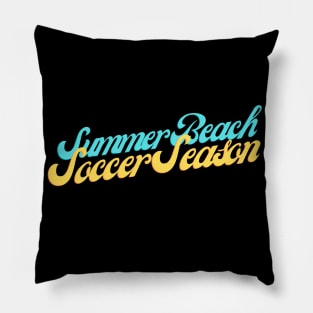 Summer Beach Soccer Season Pillow