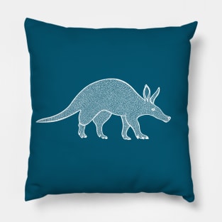 Aardvark - hand drawn detailed African animal design Pillow