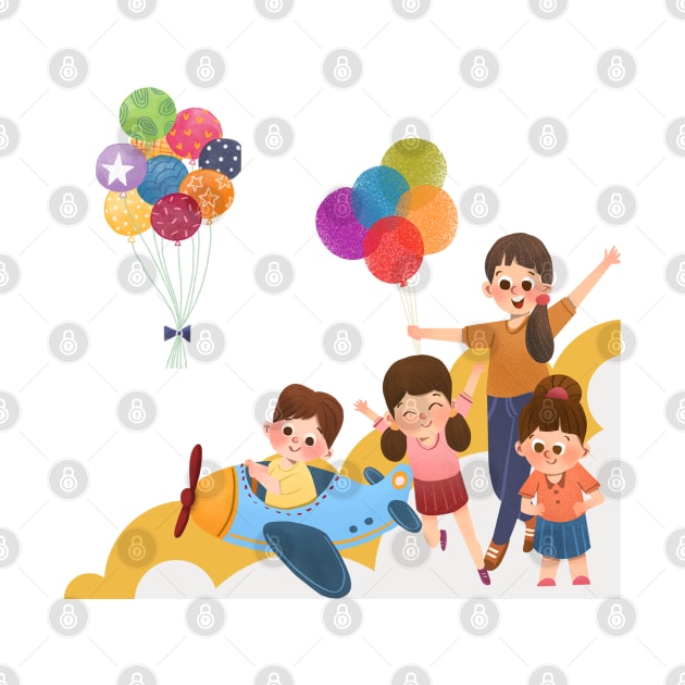 Kids playing with balloons by BANOTH MANOJ KUMAR