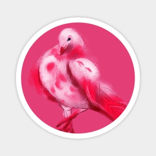 Pink bright dove Magnet