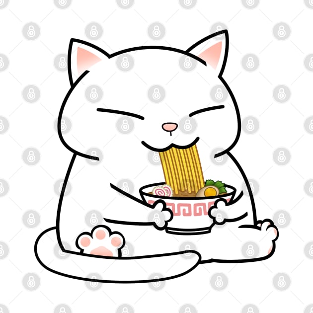 Chubby Cat Ramen by Takeda_Art