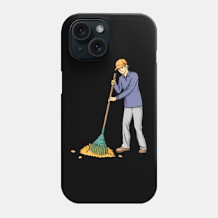 Raking Leaves Autumn Gardening Phone Case