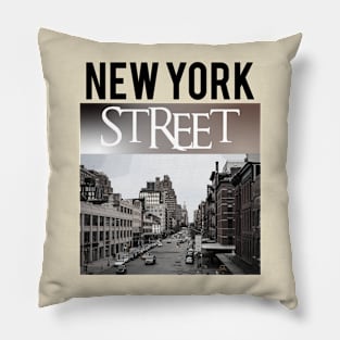 New york street artwork Pillow