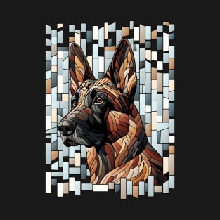 Dutch Shepherd Dog- Mosaic Art T-Shirt