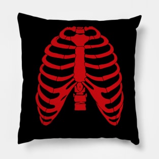 Red Skeleton Ribs Pillow