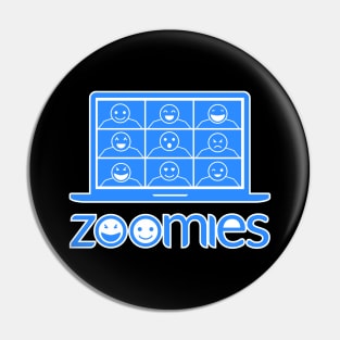 Zoomies White Outline Print Pin