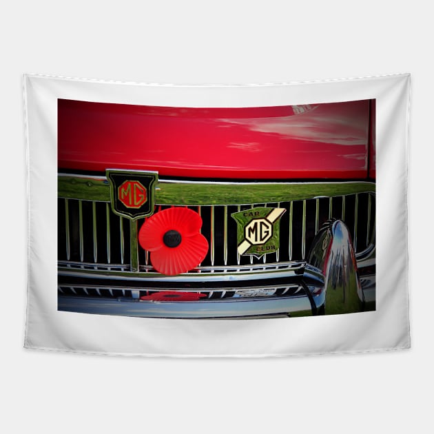 MG Sports Motor Car Tapestry by AndyEvansPhotos