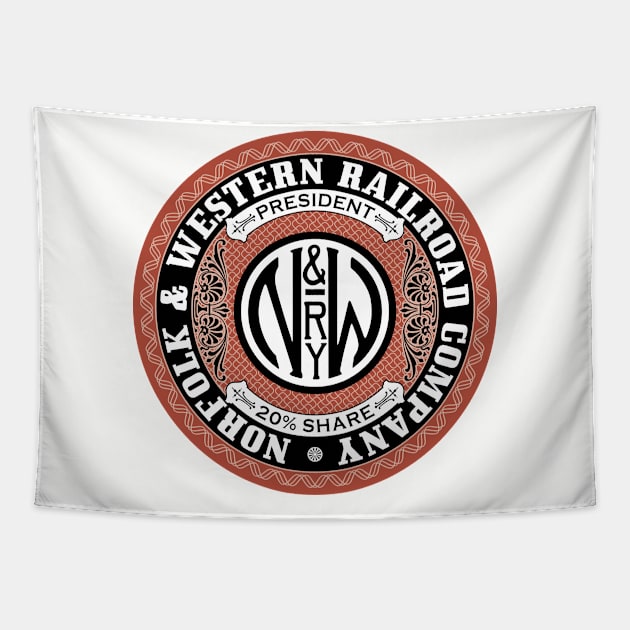 Norfolk and Western Railroad (18XX Style) Tapestry by Railroad 18XX Designs