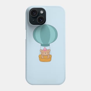 Kawaii Brown bear balloon t-shirt Phone Case