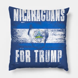 Nicaraguans For Trump - Trump 2020 Patriotic Flag Pillow