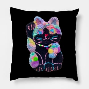 arcade lucky cat Pillow