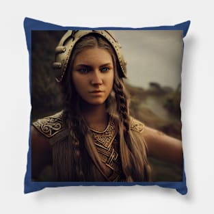 Viking Shield Maiden Pillow