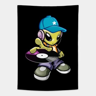 Badass Baby Alien Dj Tapestry