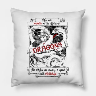 DragonMeddle_01 Pillow