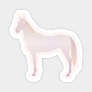 Minimal Perlino Akhal Teke Horse Breed Silhouette Magnet