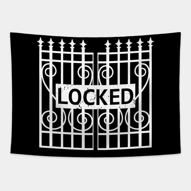 Locked, Mind Gate design, Lock art Tapestry by Julorzo