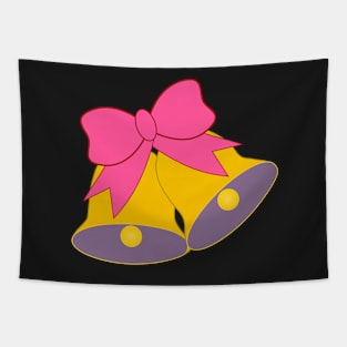 Jolly and colorful Christmas bells Tapestry