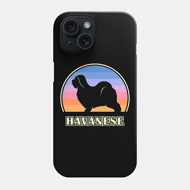 Havanese Vintage Sunset Dog Phone Case by millersye