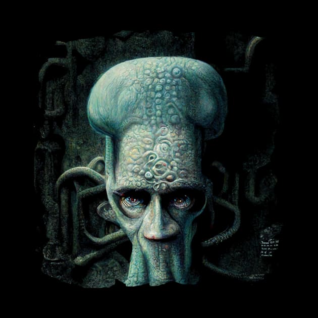 HR Giger - Squidward by Mikaeus