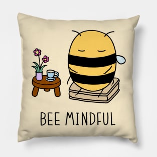 Bee Mindful - Cream Pillow