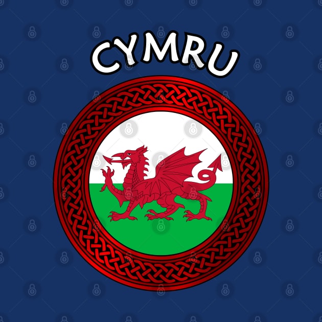 Cymru Flag & Celtic Knot by Taylor'd Designs