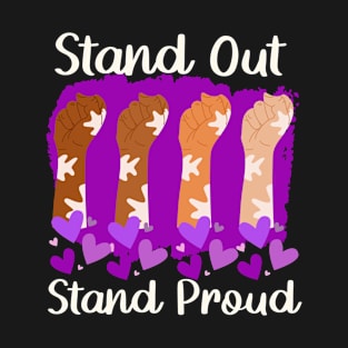 Vitiligo Awareness Stand Out Stand Proud Girls Womens T-Shirt