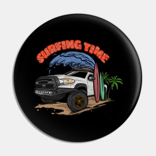 4Runner Toyota Surfing Time Holiday - White Pin