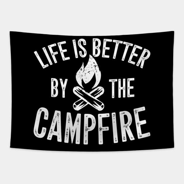 Life is better by the campfire Tapestry by captainmood