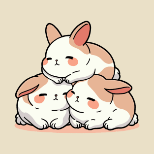 Fluffy Trio Rabbits T-Shirt