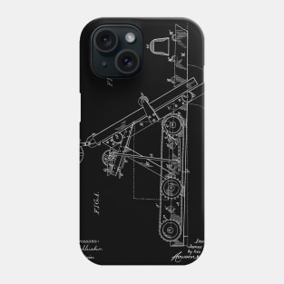 stone sawing machine Vintage Patent Hand Drawing Phone Case