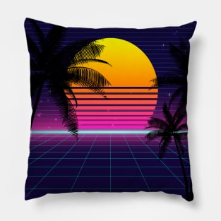 synthwave sunset classic Pillow