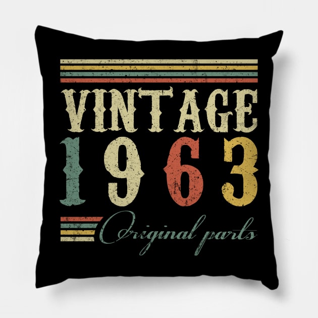 Vintage 1963 Original Parts Pillow by Motivation sayings 