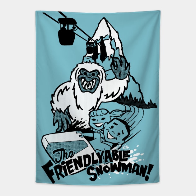 The Friendlyable Snowman Tapestry by SkprNck