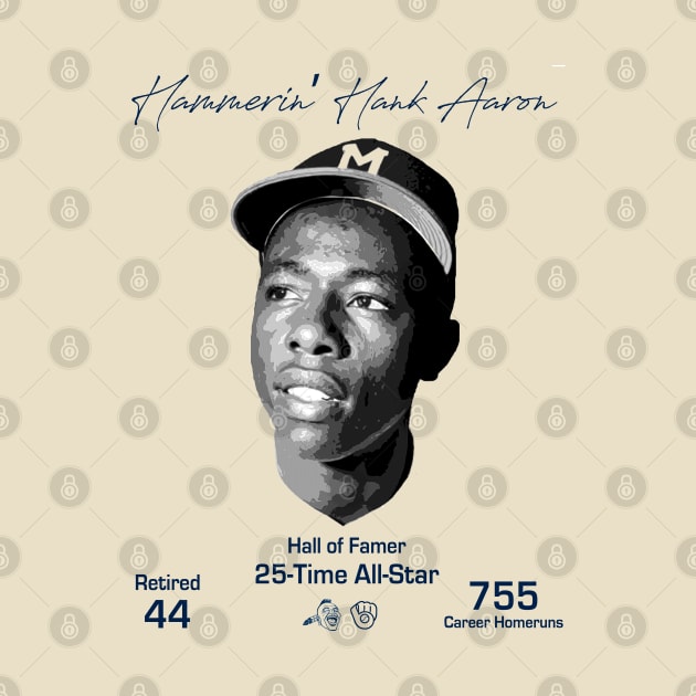 Hammerin' Hank Aaron • The Milwaukee Hammer by The MKE Rhine Maiden