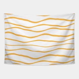 Summer yellow white sand waves Tapestry