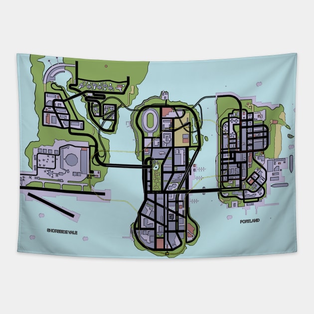 Grand Theft Auto 3 Map - Gta 3 Map - Sticker