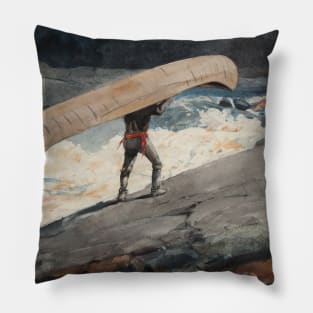 The Portage by Winslow Homer Pillow