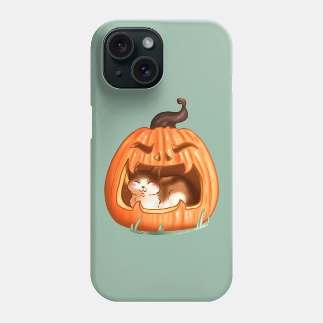 Cat O Lantern Phone Case by Lady_Caffiene