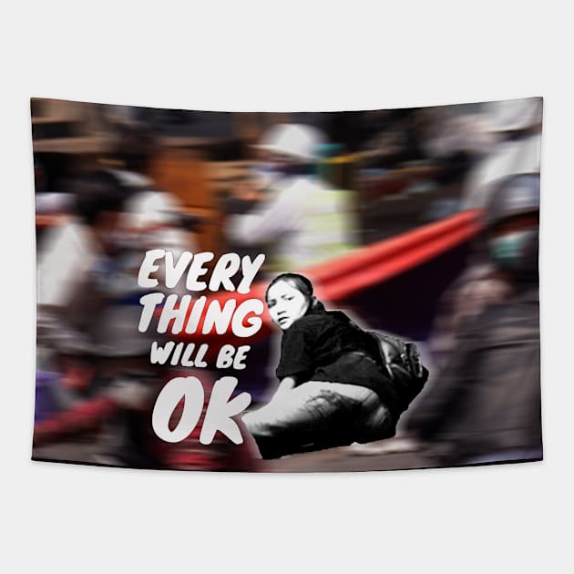 everything will be ok Tapestry by sXbprint
